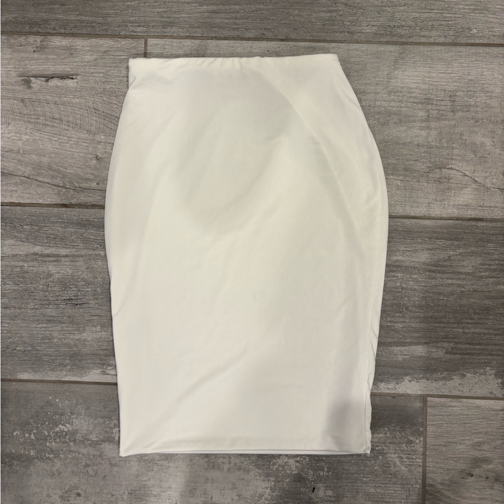 White Fashion Nova Bodycon Mini Skirt
